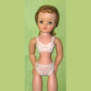 Ready to Wear Sheer Ivory Lace Bra and Bikini Lingerie Outfit Fits Vintage Madame Alexander Cissy & Modern Cissy 19&quot; - 20&quot;