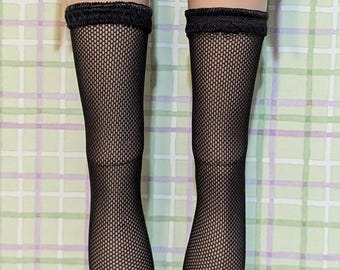NEW Ready to Wear Black Tiny Fishnet Thigh High Stockings Lingerie Fits Penelope Brewster Deja Vu Collection 16"