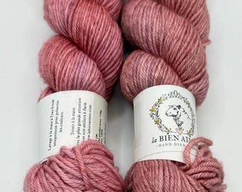 La Bien Aimee Merino DK yarn, color Bois de Rose