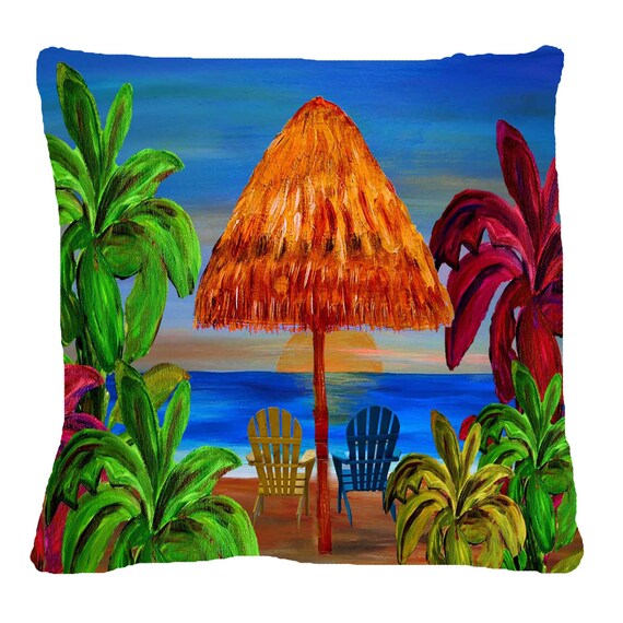 pillows and ottomans from my art. throw blankets Tropical floral beach coastal tropical home decor door floor mats
