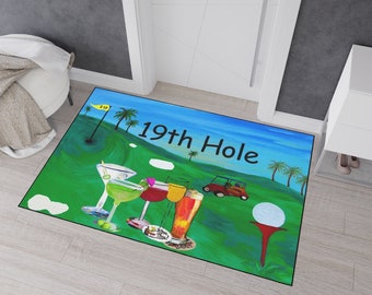 Golf 19th Hole Floor Mat: Heavy Duty Bar & Home Rug