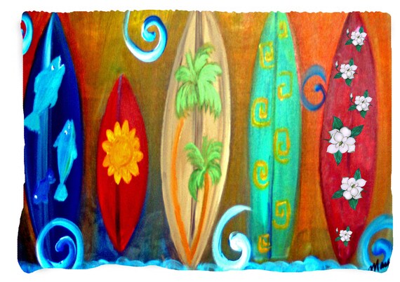 Surfboards Beach Decor From My Art Etsy
