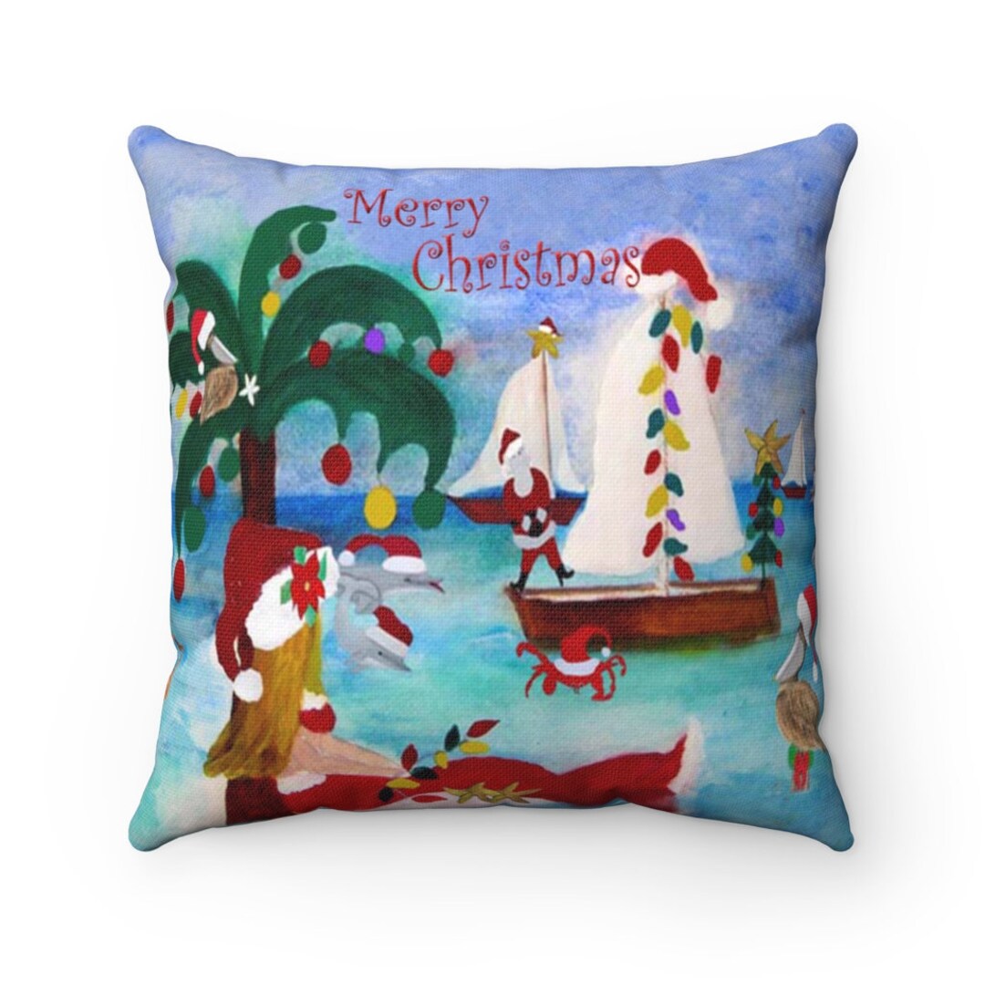 Coastal Christmas Boat Parade Beach House Holiday Indoor - Etsy