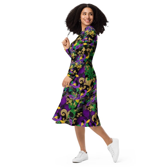 knee length dresses for ladies Queen of Mardi Dress  Belle Lees Boutique