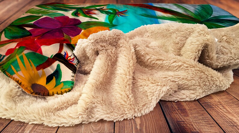 pillows and ottomans from my art. throw blankets Tropical floral beach coastal tropical home decor door floor mats