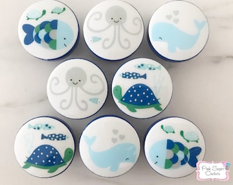 OCEANIA NAUTICAL KNOBS Drawer Pulls Octopus Whale Turtle Harper Sail Away Regatta Jackson Kids Nursery Room Decor boys sailboat sea ocean