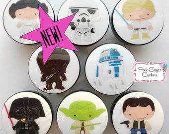 STAR WARS KNOBS #4 Kids Nursery Handmade Drawer Pull Black White Kids Room Decor boys girls