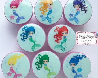 MERMAID Knobs Kids Nursery Decor Room Seahorse Summer Surf Drawer Pull Kids Bedding Decor ocean Nautical