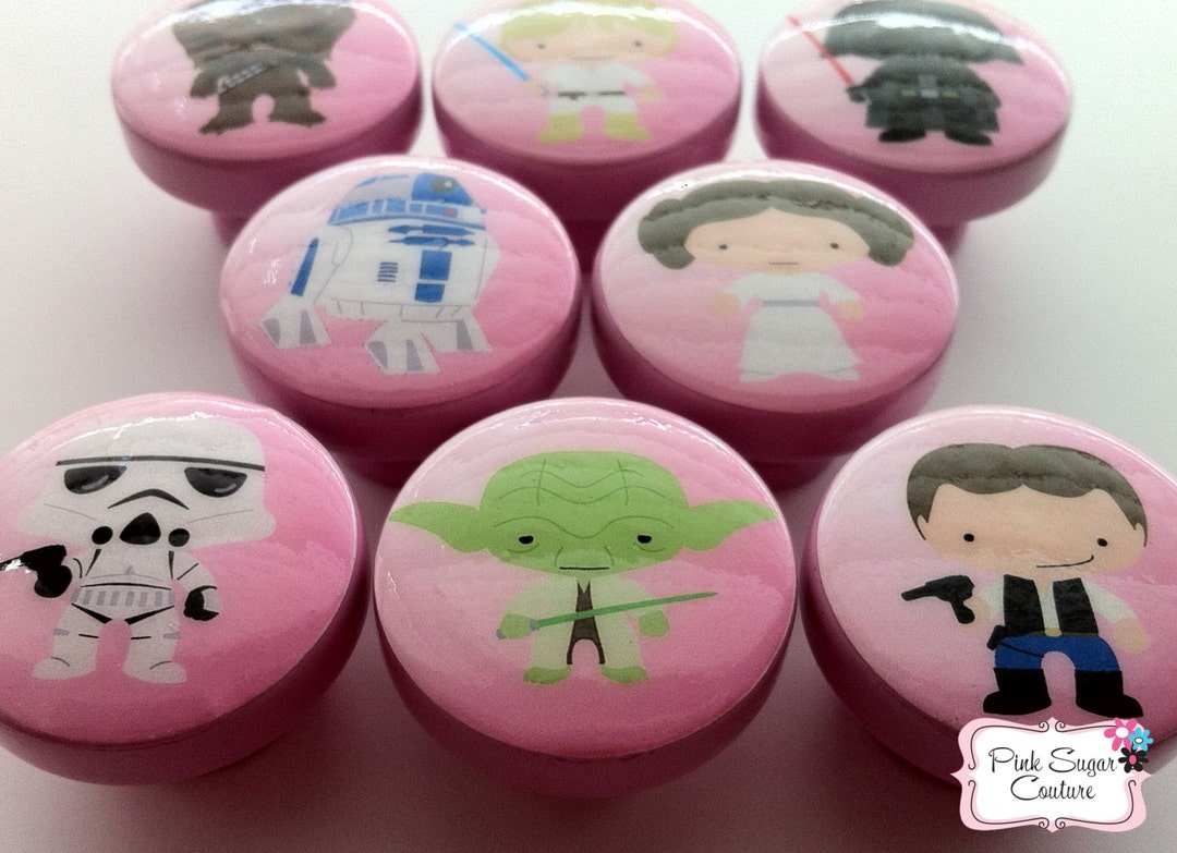 STAR WARS KNOBS for Girls Handmade Drawer Pull Kids Nursery Room Decor