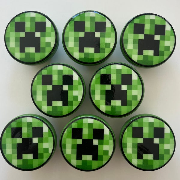 NEW! KNOBS Creeper Face Handmade Drawer Pull Kids Room Decor boys girls