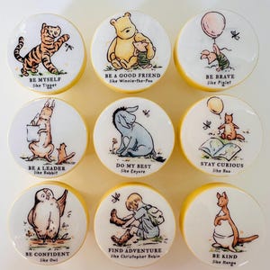 WINNIE THE POOH knobs drawer pulls Affirmation M2M bedding Kids Nursery room decor art ... so cute!