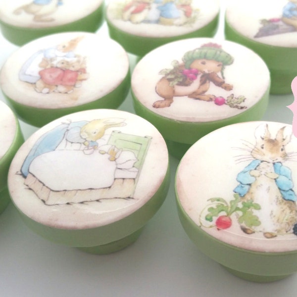 PETER RABBIT ANIMALS knobs M2M bedding Kids Nursery drawer pulls ... so cute!