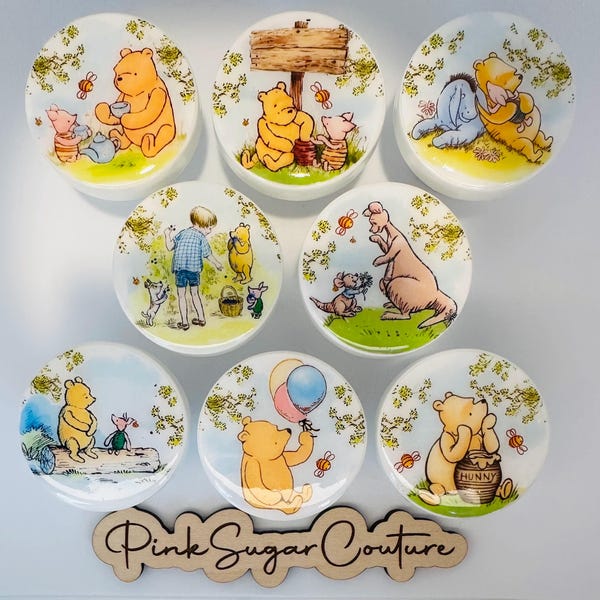 WINNIE THE POOH knobs drawer pulls New design! bedding Kids Nursery room decor art ... so cute!