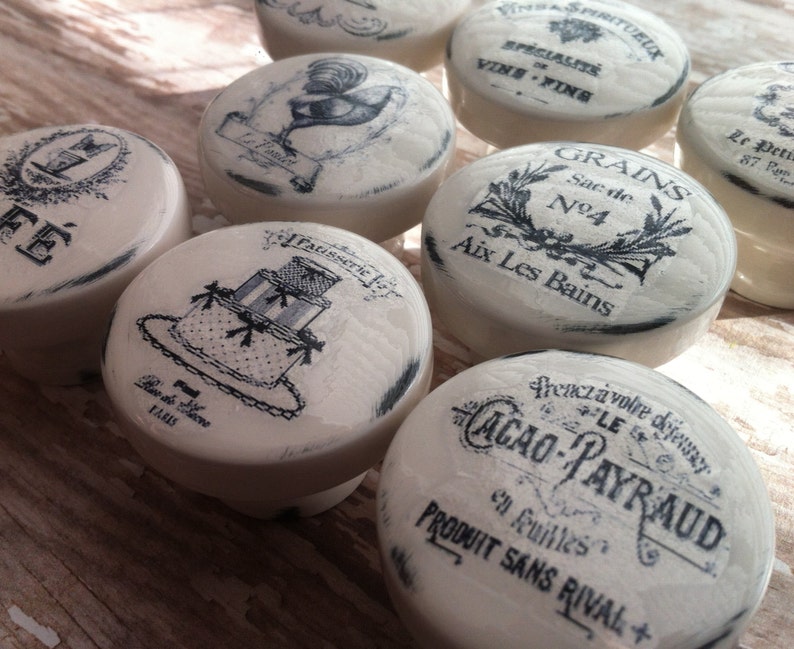 NEW Vintage Drawer Knobs Pulls Paris France Shabby Chic Etsy