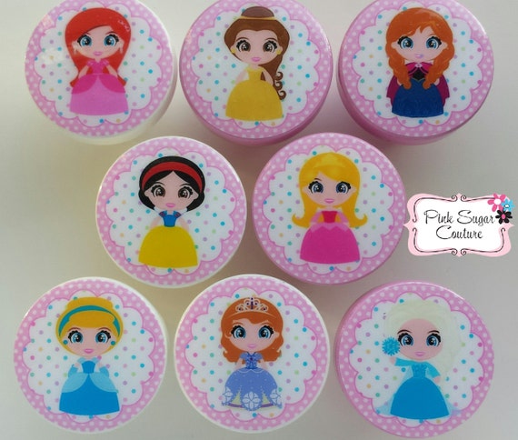 Princess Knobs Drawer Pulls Kids Nursery Room Decor Pink Etsy