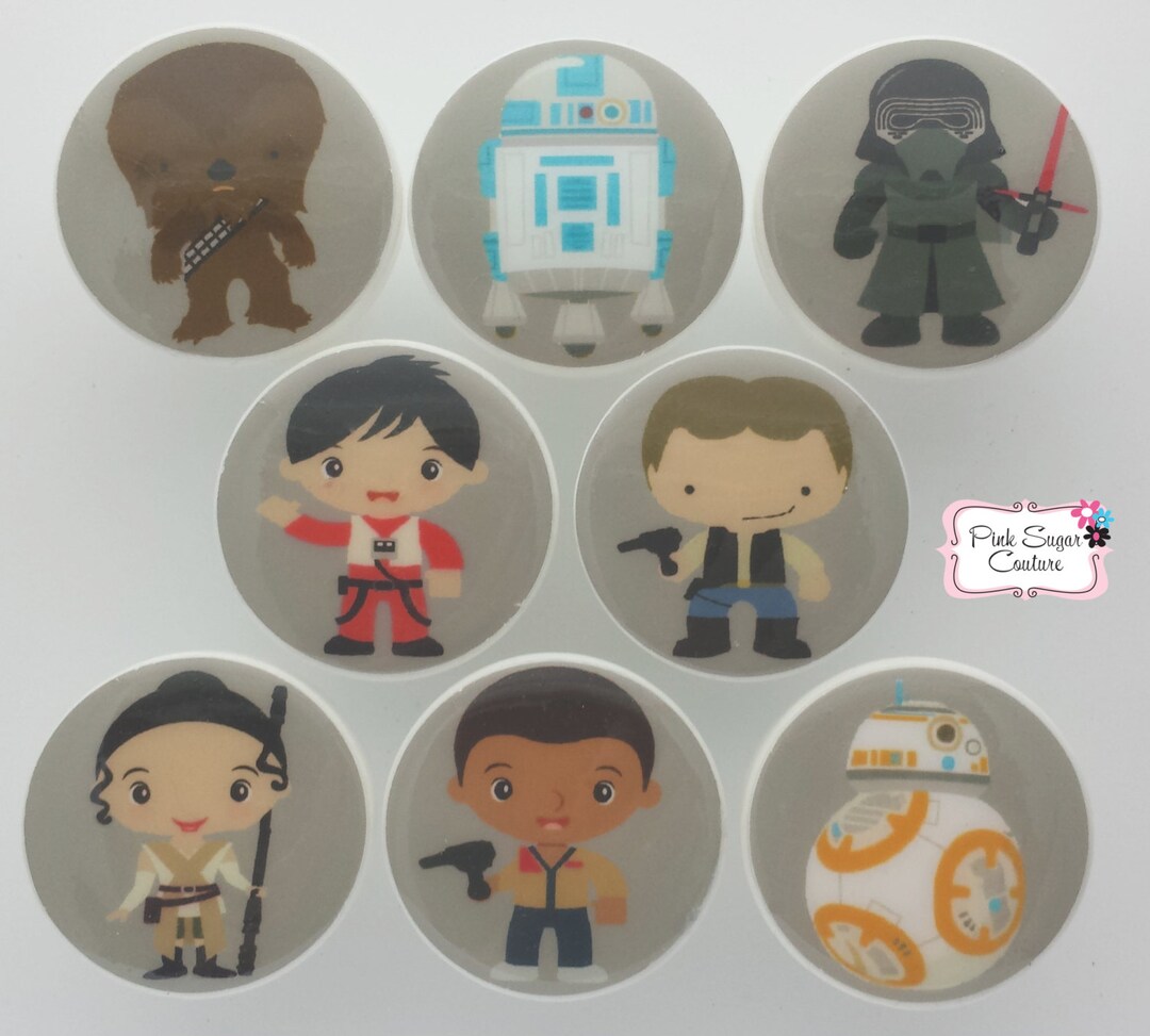 STAR WARS KNOBS Force Awakens Gray Kids Nursery Handmade Drawer Pull