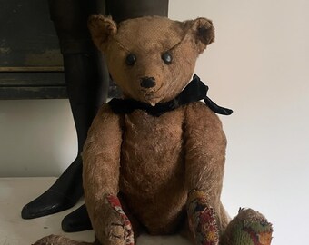 Antique Steiff Bear,1905 to 1920, Steiff, Large, with button,German Bear.