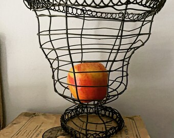 Antique Wire basket, handmade.
