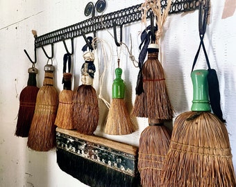 Antique Whisks, Brooms, hand broom, hand made.