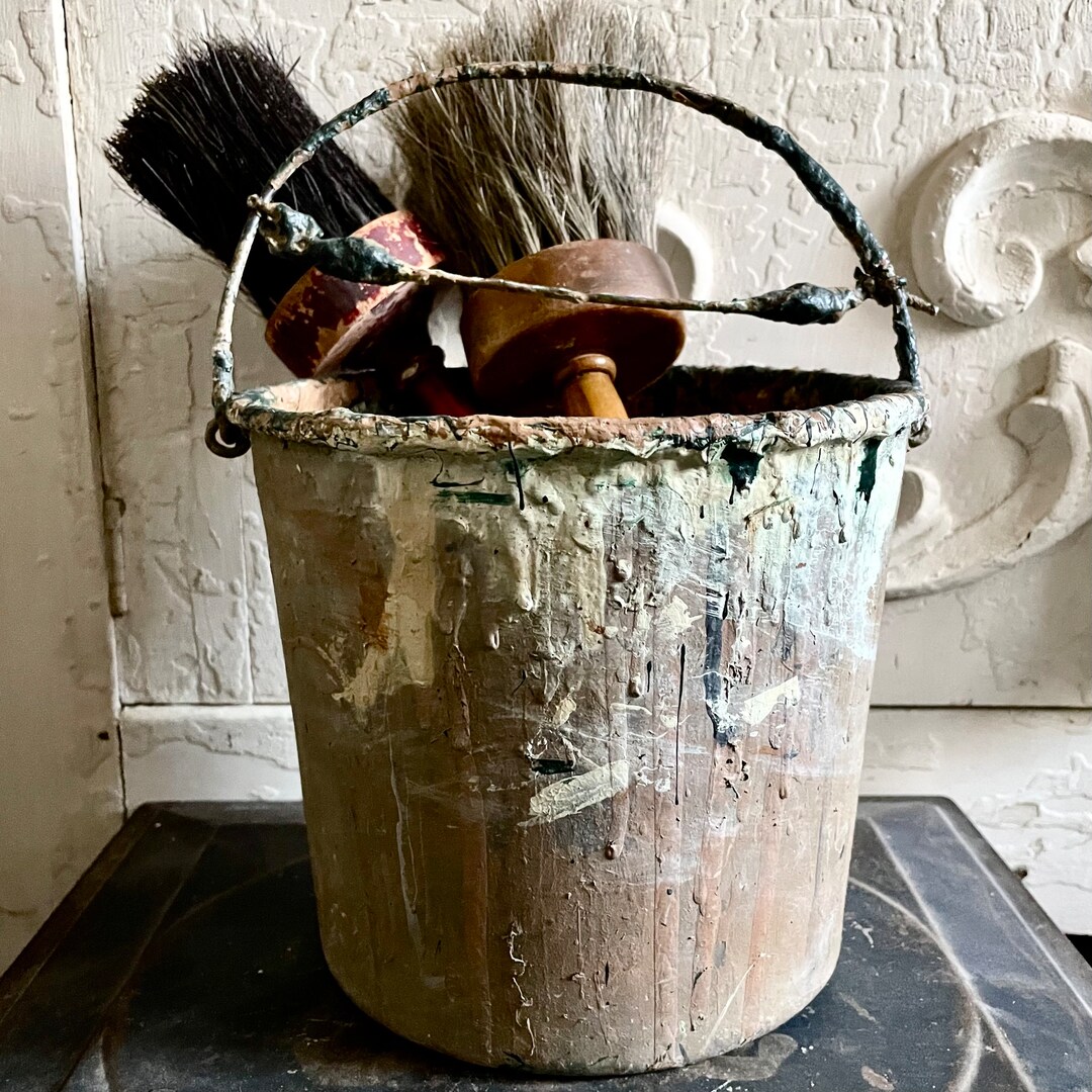 French, Artist Paint Pail, Paint Bucket. Etsy