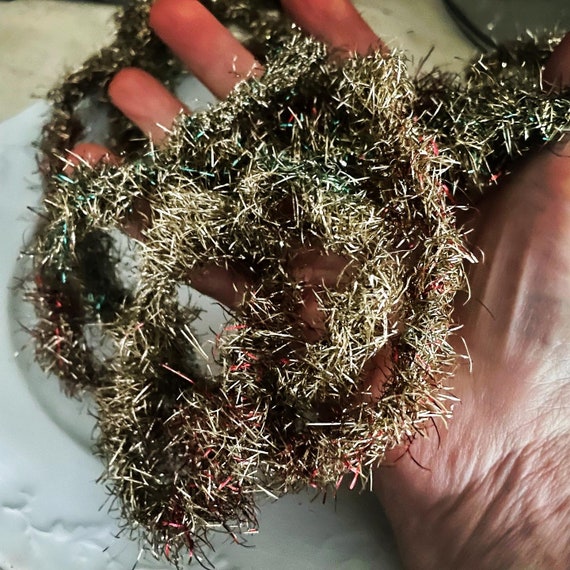 Victorian Christmas Tree Tinsel Garland Feather Tree Tinsel Etsy