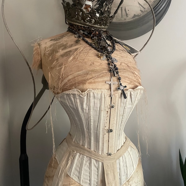 Antique French Mannequin full size, Wasp Waist, from 1800s