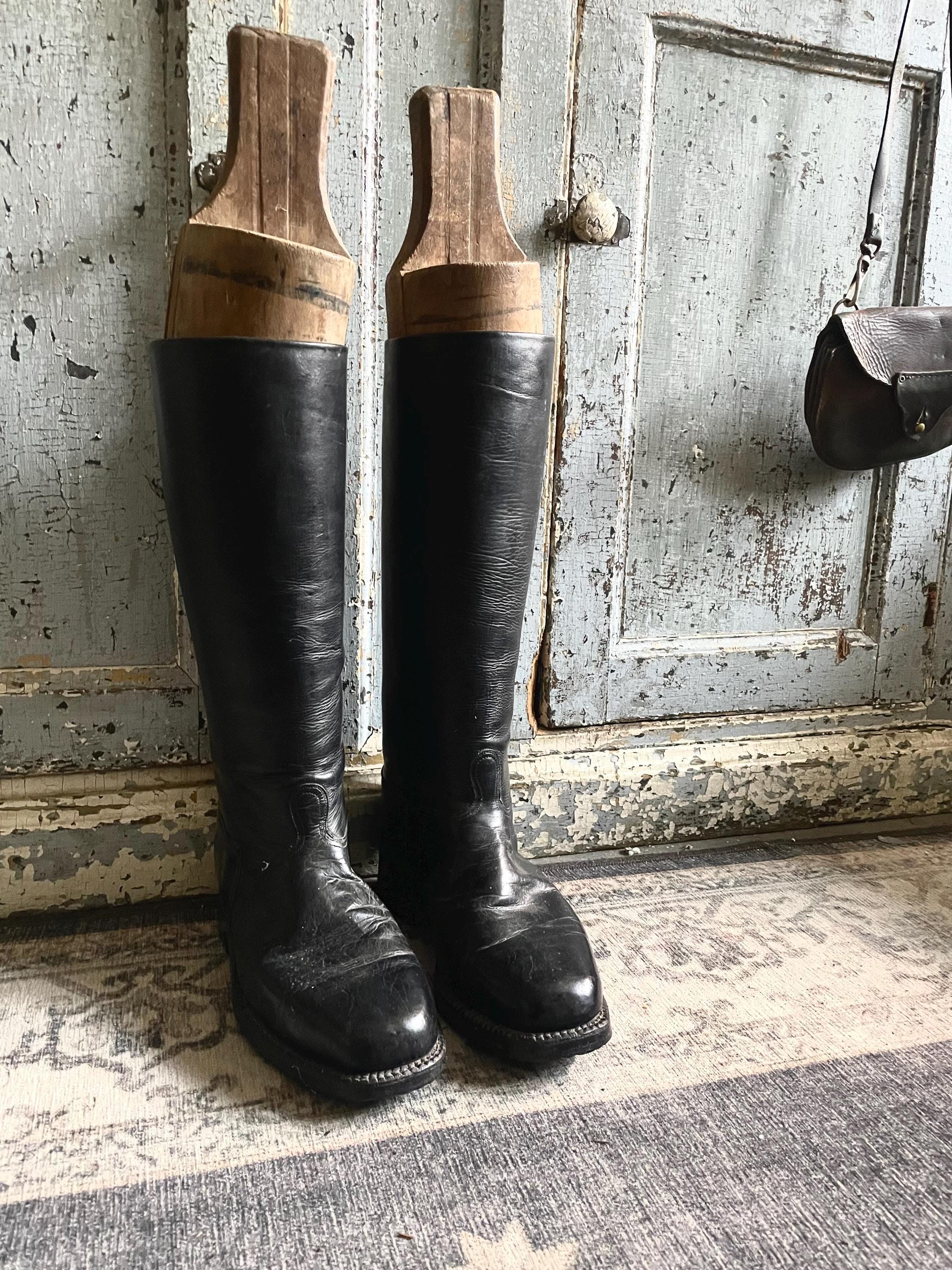 イングランド　乗馬の際のブーツプル Antique Vintage English Riding Boots - Etsy