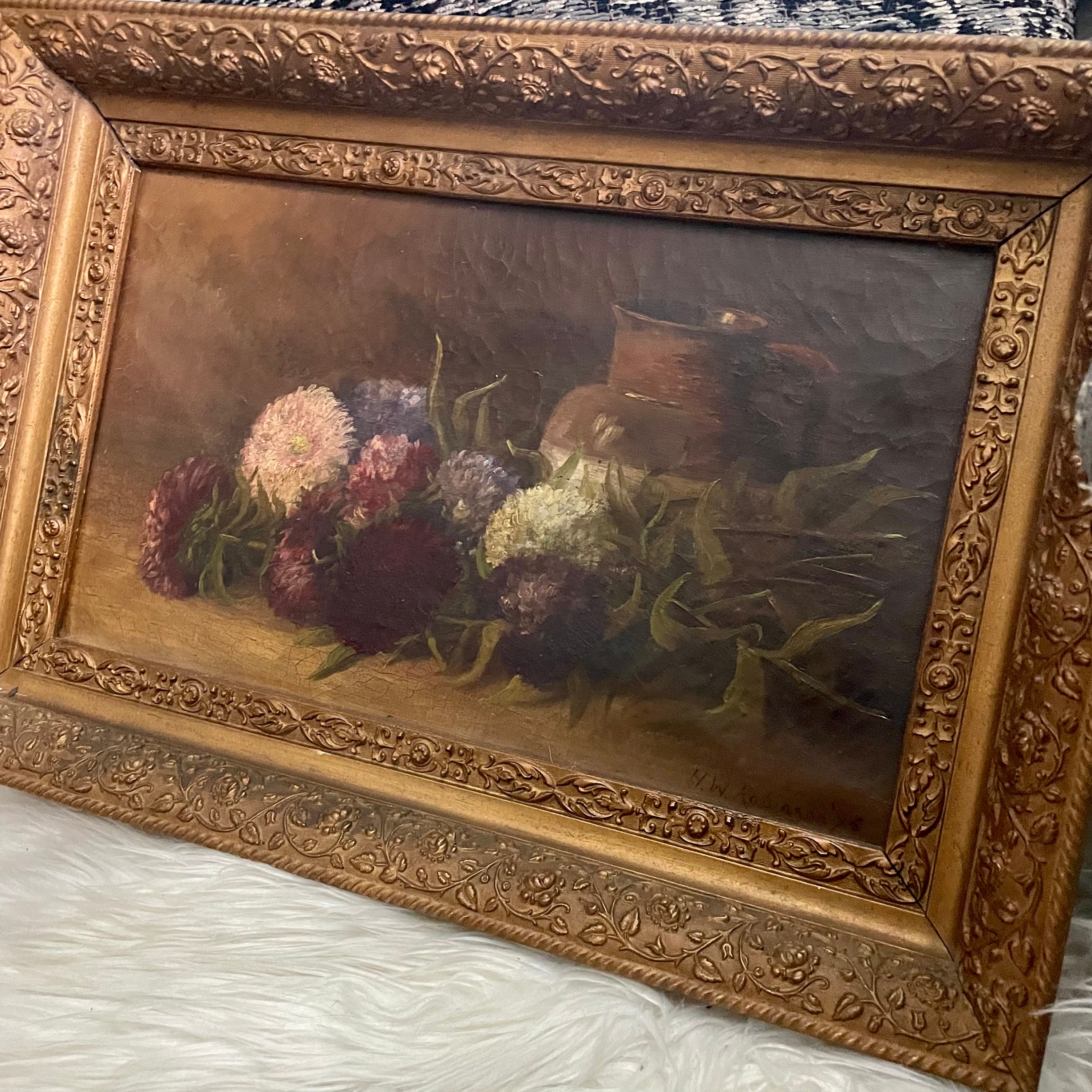 Fine Art Vintage Oil Painting from the 1970s Antique Oil Painting On