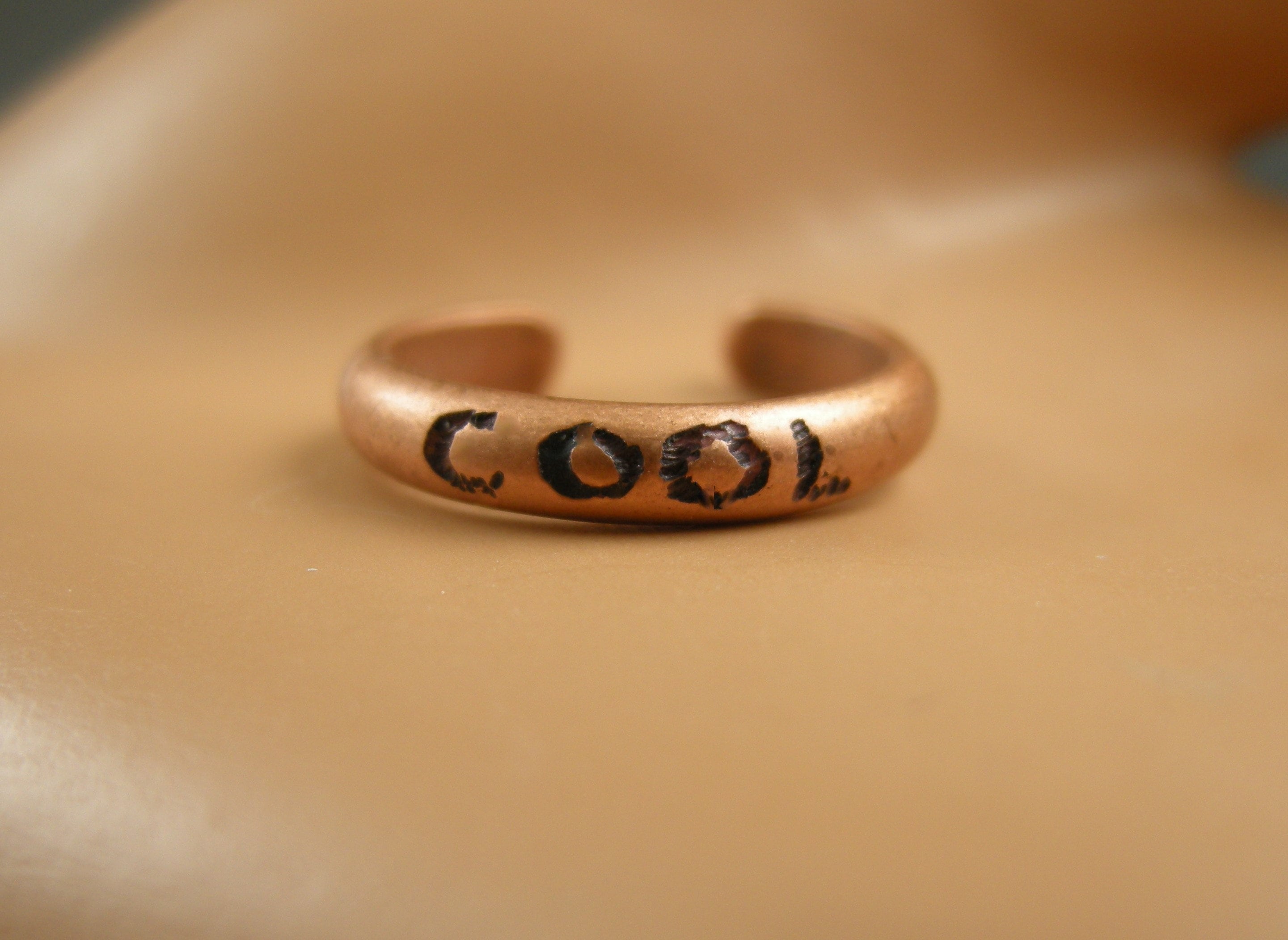 WORD TOE RING Hand Engraved With Any Word or Drop Down Menu Etsy