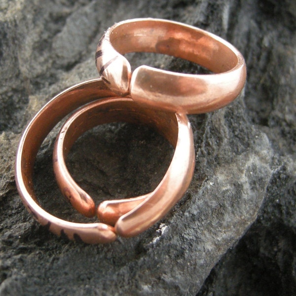 Copper Split Rings Etsy