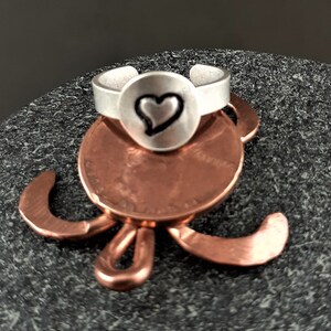 HEART TOE RING, Handmade Minimalist Ring, Statement Ring, Heart Ring, Friendship Ring, Promise Ring, Sterling Silver Toe Rings, Summer Rings