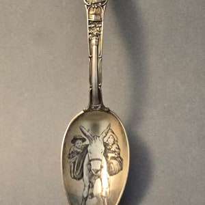 RARE SOUVENIR, DENVER Colorado, Antique Spoon Sterling Silver, Vintage, High Relief Spoon, Collector Spoon , History Buff Gift, Engraved