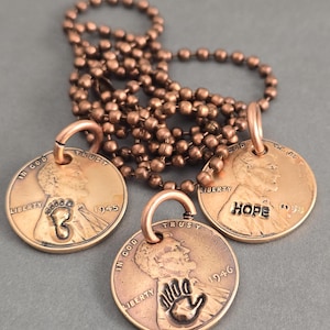 STAMPED PENNY PENDANT, Memorabilia, Coin Collectables, Stamped, Charm, Copper Coin Jewelry, Minimalist, State, Country Western, Gift for Her