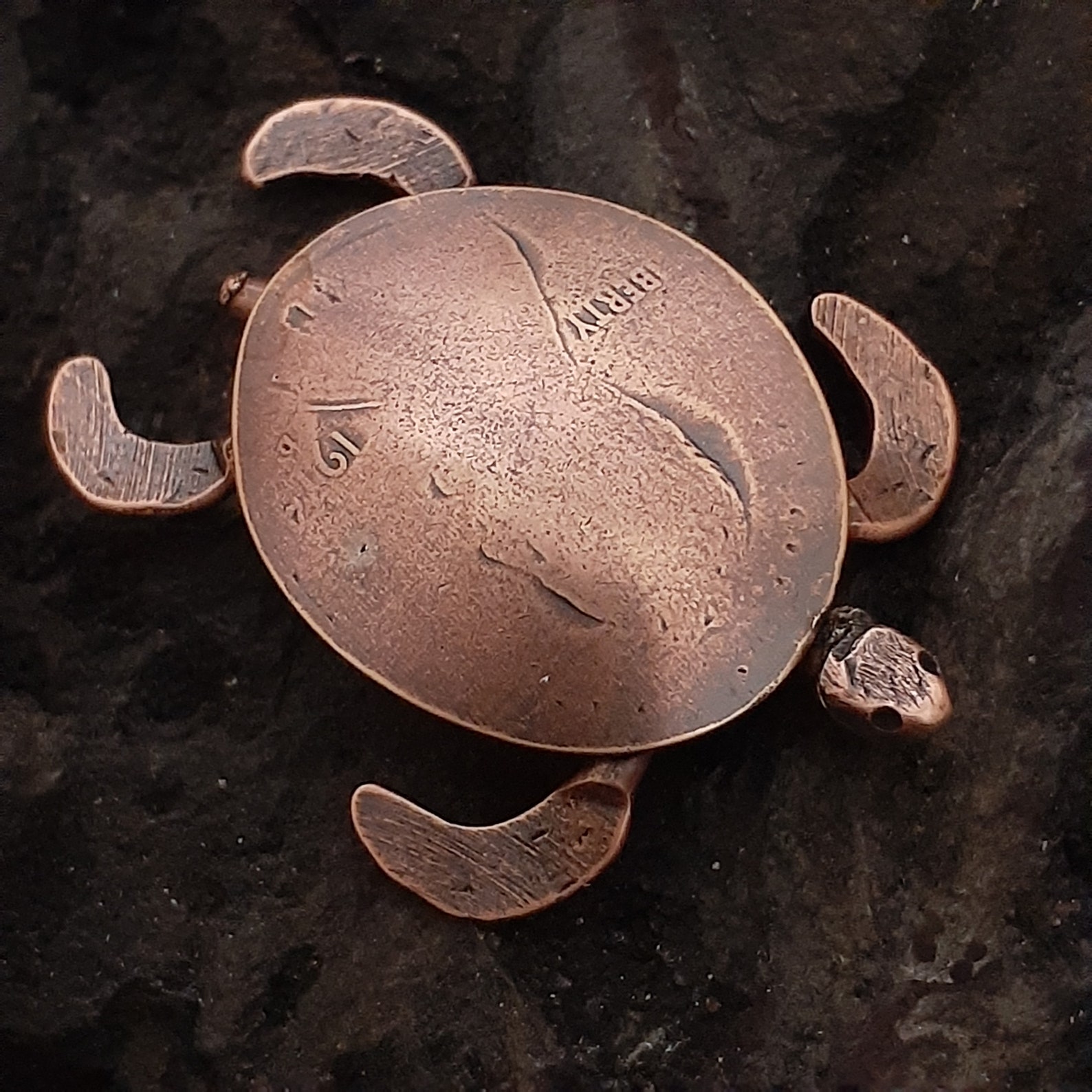 MINIATURE SEA TURTLE Handmade Copper Penny Sea Turtle Etsy