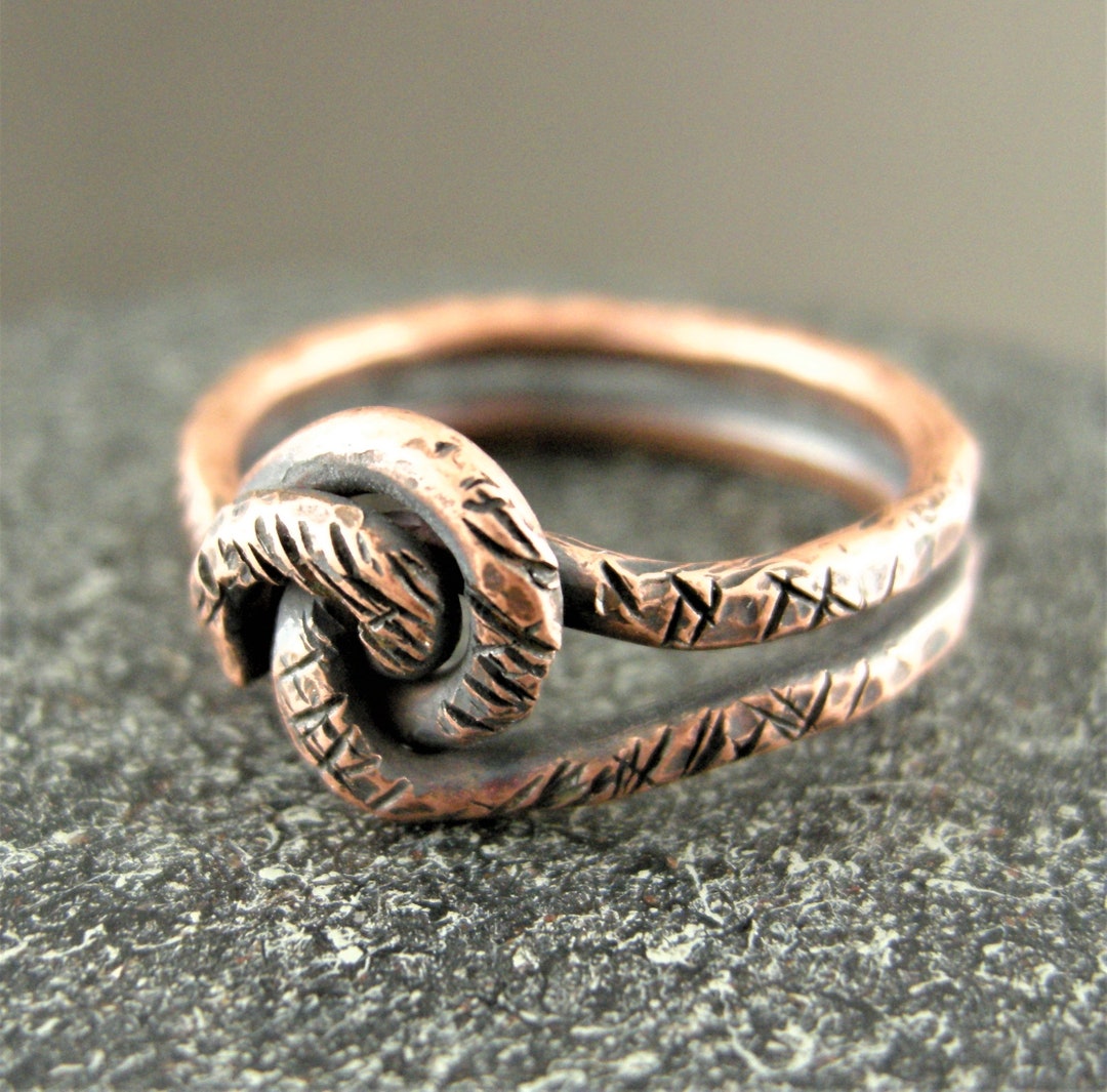 COPPER, RING, HAMMERED, Handmade, Satin Finish, Rustic Jewelry, Copper ...