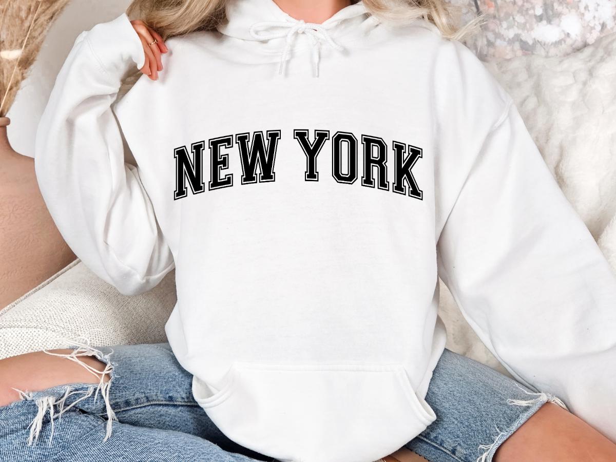 New York Hoodie Gray - Etsy