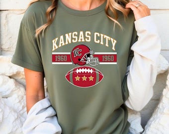 Kansas City Football Shirt, Kansas City Tee, Kansas City Chiefs T-Shirt, KC Chiefs Shirt, Kansas City Travel Shirt, Kansas City Football Tee