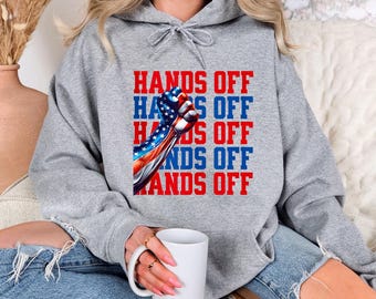 Hands Off Protest Hoodie, Political Hands Off Protest Hoodie, Hands Off Medicaid Medicare Social Security Hoodie, Resist Anti Trump Hoodie