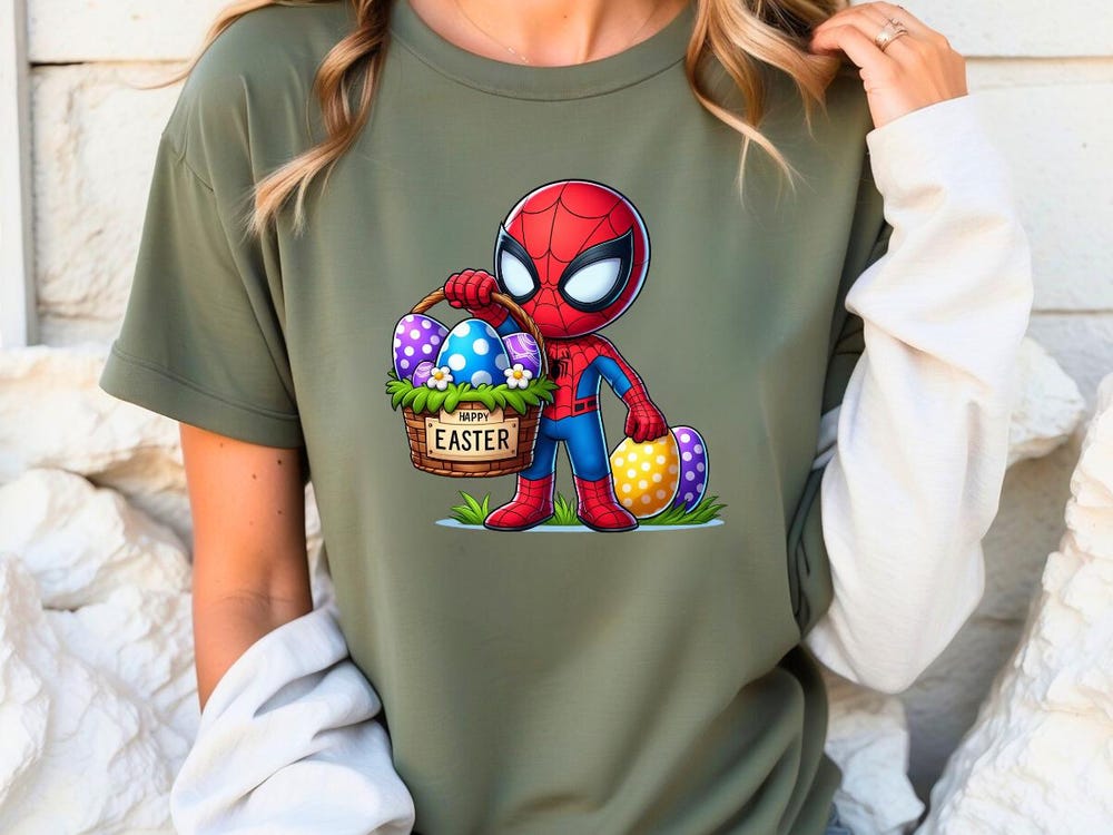 Easter Day Superhero Shirt, Hero Easter Tee, Happy Easter Day Tee, Toddler T-Shirt, Easter Kids Shirt, Cartoon Movie Character Bunny Tee Onlytee