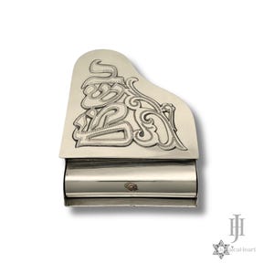 Havdalah Spice Box - Jewish Art From Israel - Besamim Box With Piano Design - Modern Gift For Jewish Wedding
