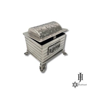 Sterling Silver Besamim Holder - Havdalah Spice Box From Jerusalem - Handmade Modern Judaica Art - Jewish Holiday Gift Idea