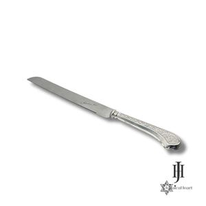 Challah Knife For Shabbat • Silver Judaica Art From Israel • Jewish Holiday Gift Idea • Perfect Gift For Jewish Wedding