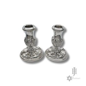 Srebrne świeczniki szabatowe - ręcznie robione Judaica z Izraela - świecznik do domu żydowskiego - pomysł na prezent na Bat Micwę