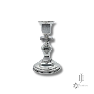 Silver Havdalah Candle Holder - Handmade Judaica For Shabbat - Modern Havdalah Candle Stand - Perfect Gift For Passover