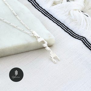 Sterling Silver Hebrew Name Necklace • Personalized Custom Pendant • Jewish Jewelry