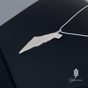 Collier carte gravée d'Israël - Pendentif prénom hébreu en argent sterling avec zircon - Cadeau bijoux juif pour Bat Mitzvah