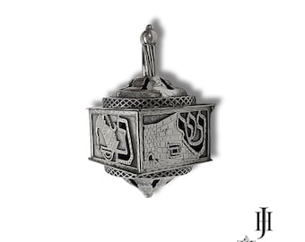 Sterling Silver Hanukkah Dreidel • Jewish Gift For Hanukkah • Sevivon From Israel