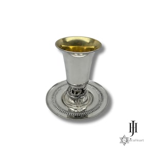 Handgemachte Sterling Silber Kiddush Tasse • Traubenrebe Weinkelch