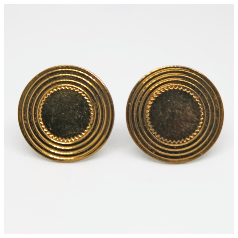 Gift Suit Accessories Weddings Vintage Goldtone Embossed Circular Round Cufflinks Groom Accessories Best Man Wedding Groomsmen