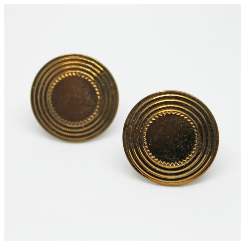 Gift Suit Accessories Weddings Vintage Goldtone Embossed Circular Round Cufflinks Groom Accessories Best Man Wedding Groomsmen